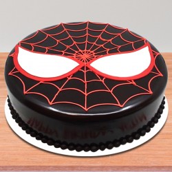 Spider man theme chocolate cake