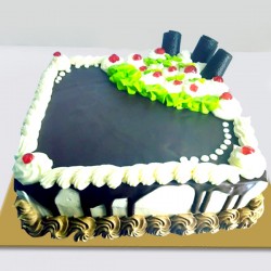 Square shape black forest cake