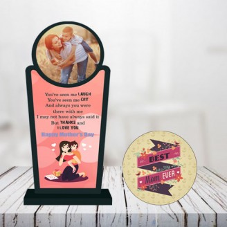 Personalized trophy with badge Mothers Day Special Delivery Jaipur, Rajasthan