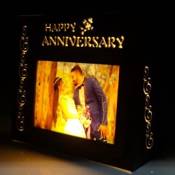 Personalized anniversary wishes lamp