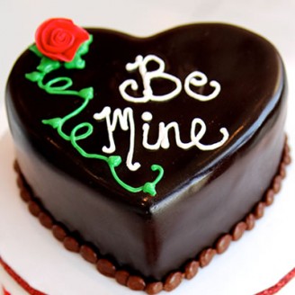 Be mine heart shape chocolate cake  Online Cake Delivery Delivery Jaipur, Rajasthan