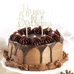 Choco cake with birthday topper