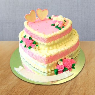 Double story heart shape cake Online Cake Delivery Delivery Jaipur, Rajasthan