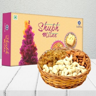 Shubh milan gift pack with dry fruit basket Diwali Delivery Jaipur, Rajasthan