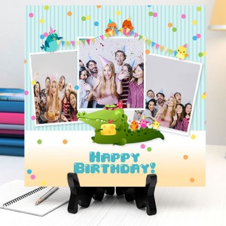 Happy birthday customized tile Customized Delivery Jaipur, Rajasthan