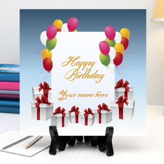 Happy birthday personalized tile Customized Delivery Jaipur, Rajasthan