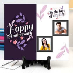 Happy anniversary personalized tile