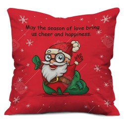 Cheerful santa cushion with filler