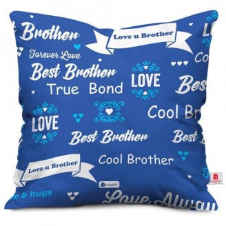 Bhai true bond cushion with filler Gifts for brother Delivery Jaipur, Rajasthan