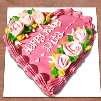 Happy birthday heart shape strawberry cake Online Cake Delivery Delivery Jaipur, Rajasthan