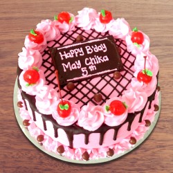 Happy birthday strawberry cake