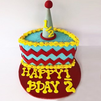 Happy half birthday designer cake Online Cake Delivery Delivery Jaipur, Rajasthan