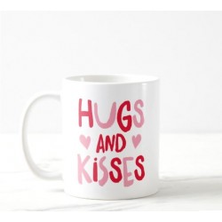Hugs and kisses mug
