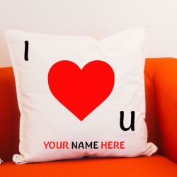Name Personalized i love you cushion