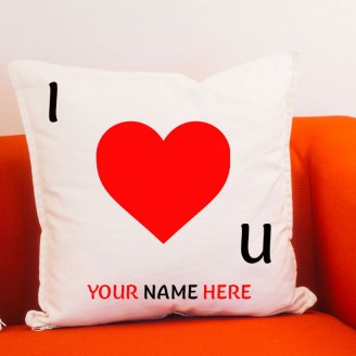 Name Personalized i love you cushion Gifts for him Delivery Jaipur, Rajasthan