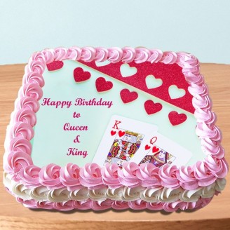 King queen birthday photo cake Online Cake Delivery Delivery Jaipur, Rajasthan