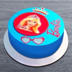 Princess barbie photo cake