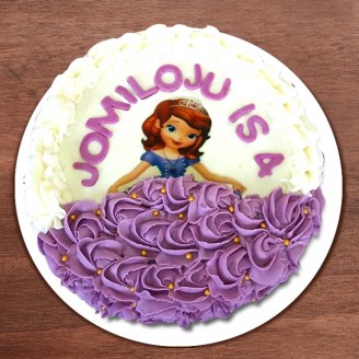 Princess theme photo cake for girls Online Cake Delivery Delivery Jaipur, Rajasthan