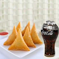 Samosa with cold drink 