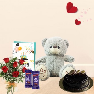 Softy Roses Hamper Birthday combo Delivery Jaipur, Rajasthan