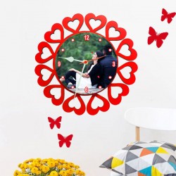 Heart shape personalized wall clock