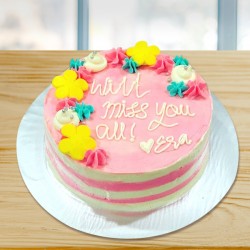 Will miss you flowery cake
