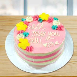 Will miss you flowery cake Online Cake Delivery Delivery Jaipur, Rajasthan