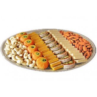 Assorted Sweets and Dryfruit thaali Traditional Delivery Jaipur, Rajasthan