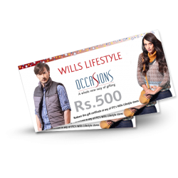 Wills lifestyle gift card (Worth Rs 500 - 5000)