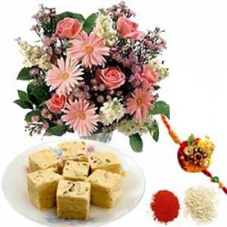 Rakhi Flowers with Sweetness