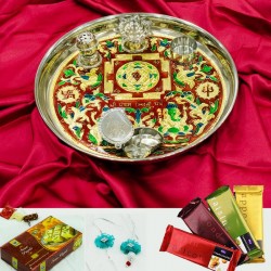 Rakhi thali, sweets and chocolates