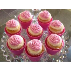 Little princess birthday party rose cupcakes girl party
