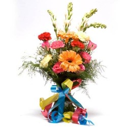 Colorful mixed flower bunch