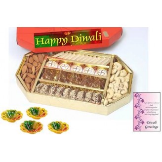 Dry Fruit n Sweet box with Diya  Delivery Jaipur, Rajasthan
