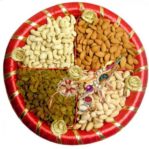 Send Dry fruits thali online by GiftJaipur in Rajasthan